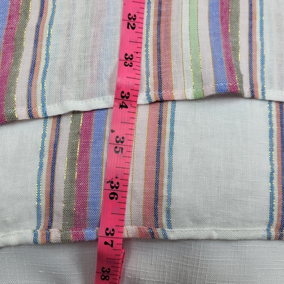 Uncommon Sense Striped COVERUP Womens Size S/M Multicolor Linen Blend Beach NWT - Picture 7 of 16